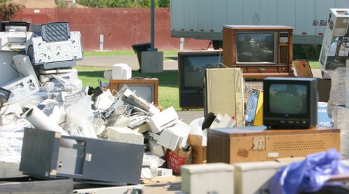 Various furniture items ready for disposal